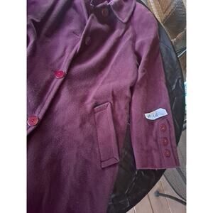 Ashley Scott Women’s 100% Wool Long Double Breast Red/pink Coat Jacket Size 14
